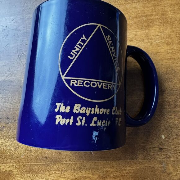 Vintage Alcoholics Anonymous Coffee Cup Bayshore Club Port St Lucie Florida - Picture 3 of 5